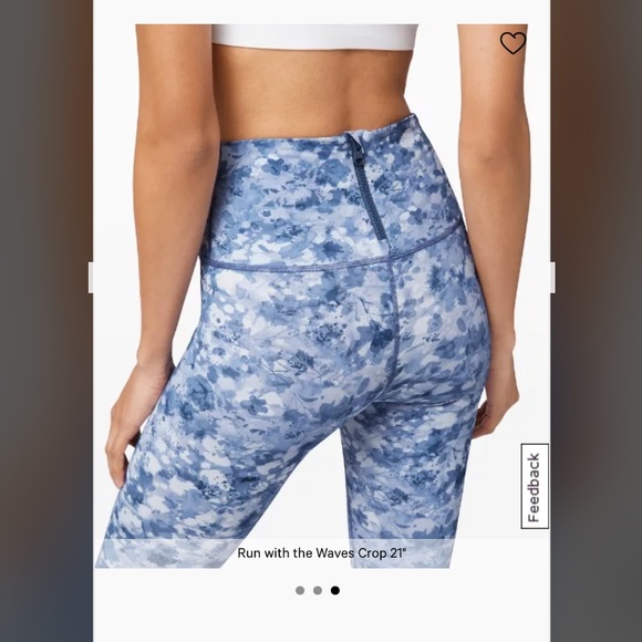 Brand new Rare Lululemon Run With The Waves Crops 21” - Picture 6 of 6